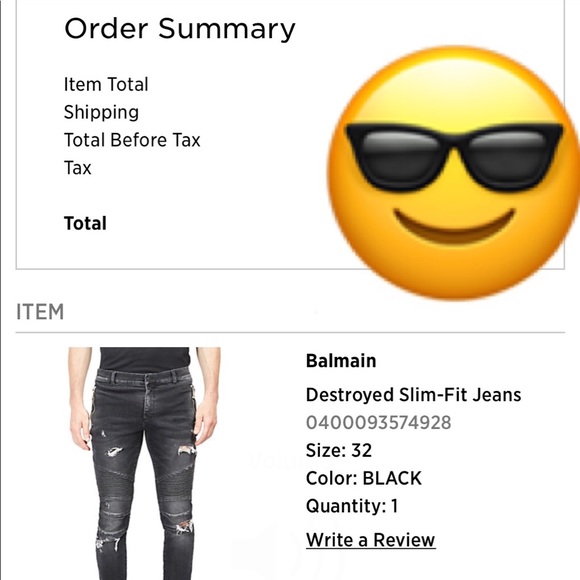 Balmain Destroyed Slim Fit Jeans - Picture 8 of 8